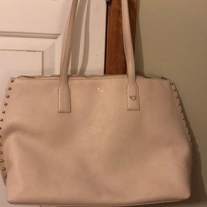 Kate Spade cream color pebble leather tote